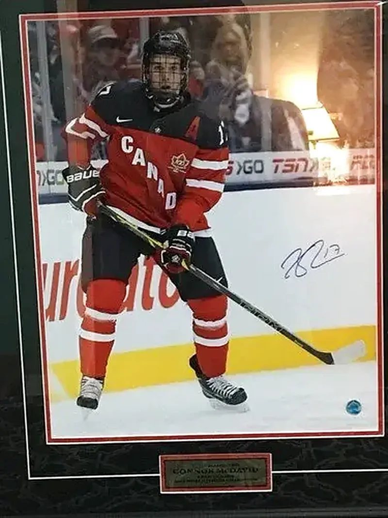 Connor McDavid Signed Framed Photo Team Canada